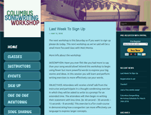 Tablet Screenshot of columbussongwritingworkshop.com